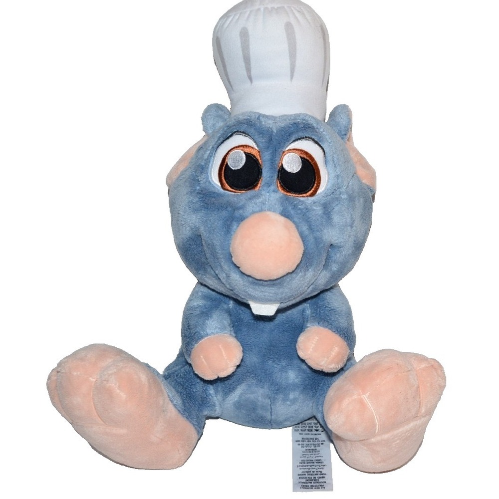 Disney Parks 14" Ratatouille Chef Remy Big Feet Plush Stuffed Soft Toy Rat READ